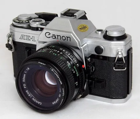 Film camera with 50mm lens